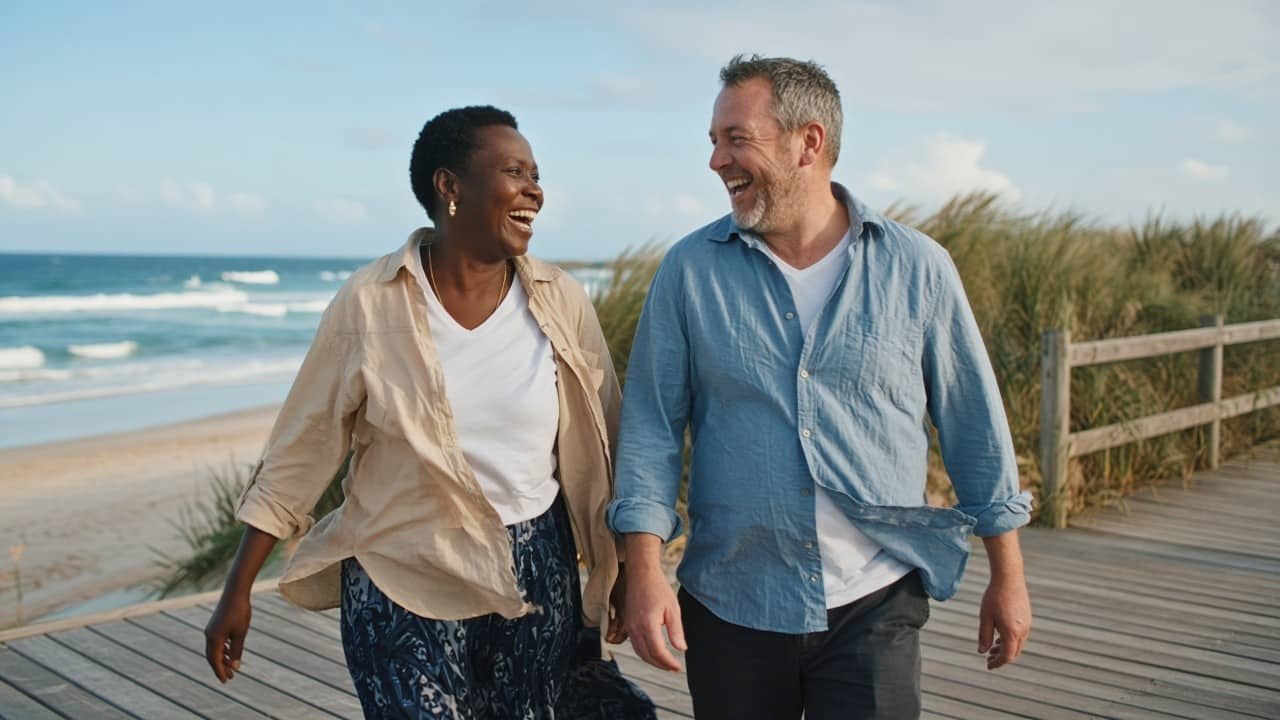 Two people chatting on a first date in Port Elizabeth