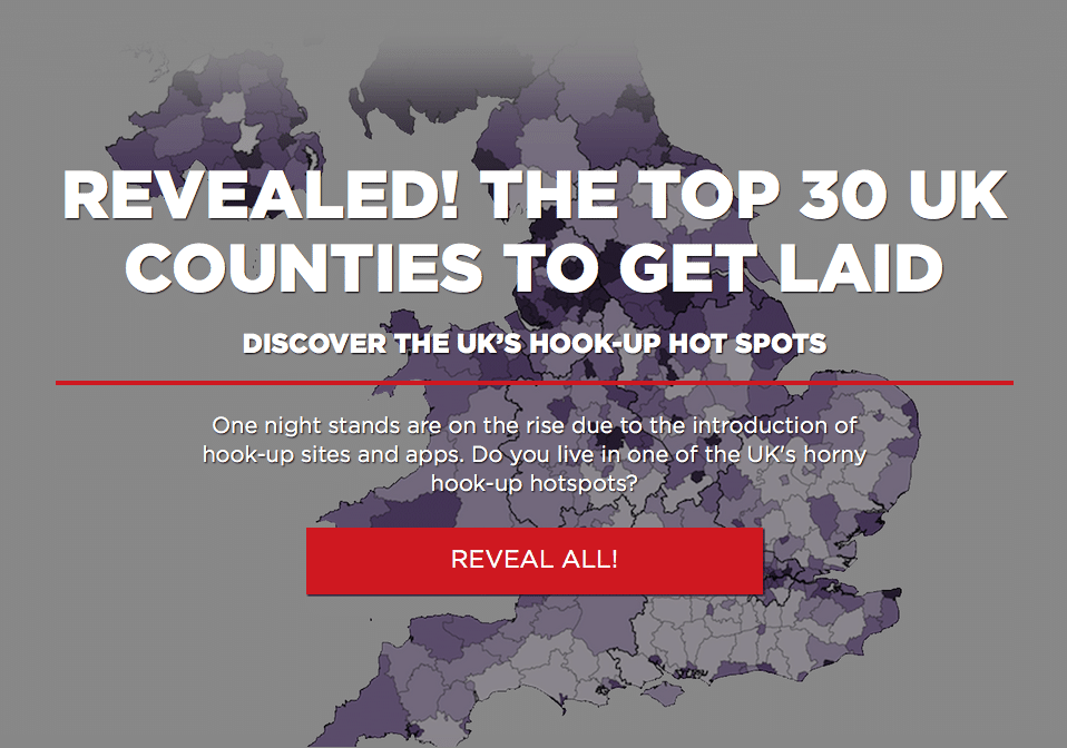 The top 30 uk counties to get laid